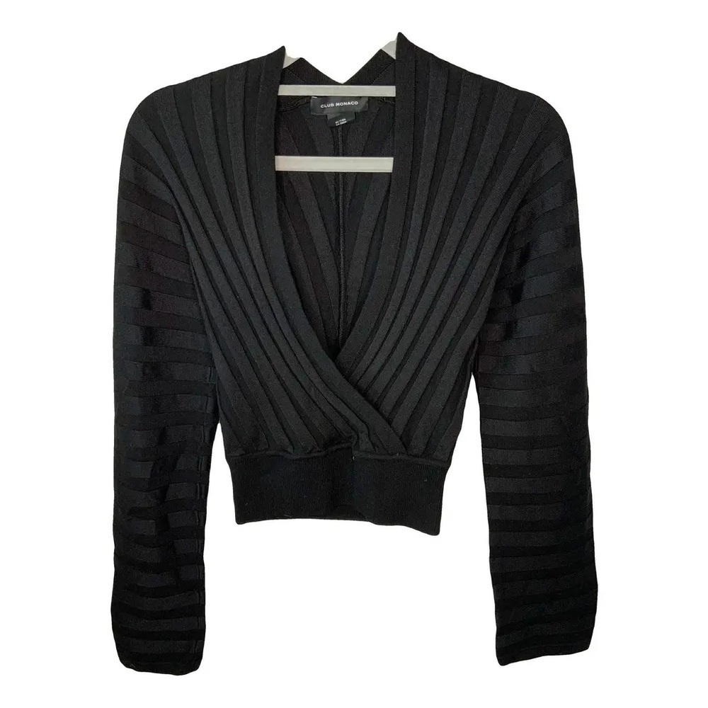 Club Monaco Black V-Neck Sweater